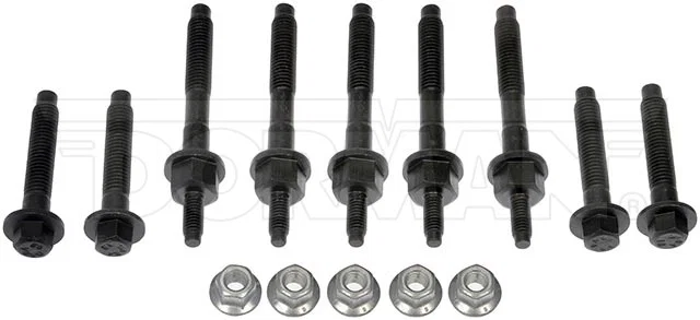 03211CD – DORMAN Exhaust Manifold Stud, OE Replacement M8 - 1.25 Thread Carded With 4 Studs/ 5 Bolts/ 4 Nuts